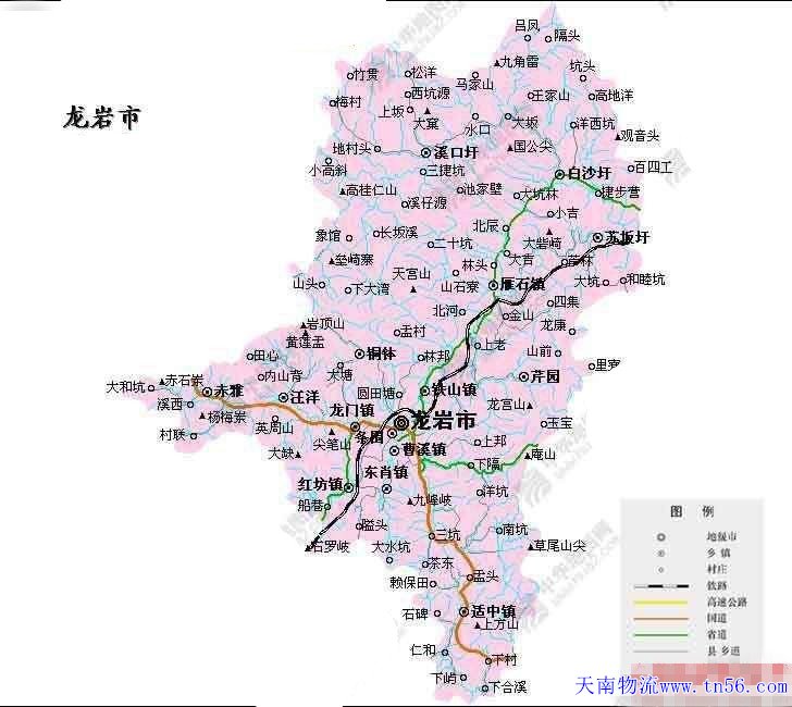 東莞到龍巖市地圖 www.kpv.net.cn